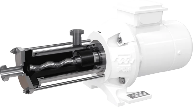 Przekrój pomp śrubowych z pływającym statorem PCM CF