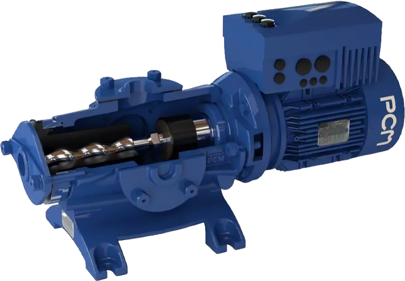 Przekrój pomp śrubowych z pływającym statorem PCM MF