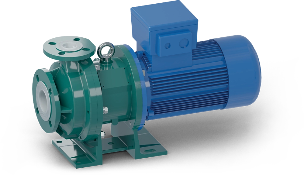 Pompy wirowe wykładane tworzywem ze sprzęgłem magnetycznym CDR ETN.