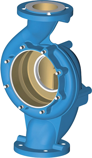 Przekrój pomp wirowych z króćcami in-line SPX Johnson CombiLine