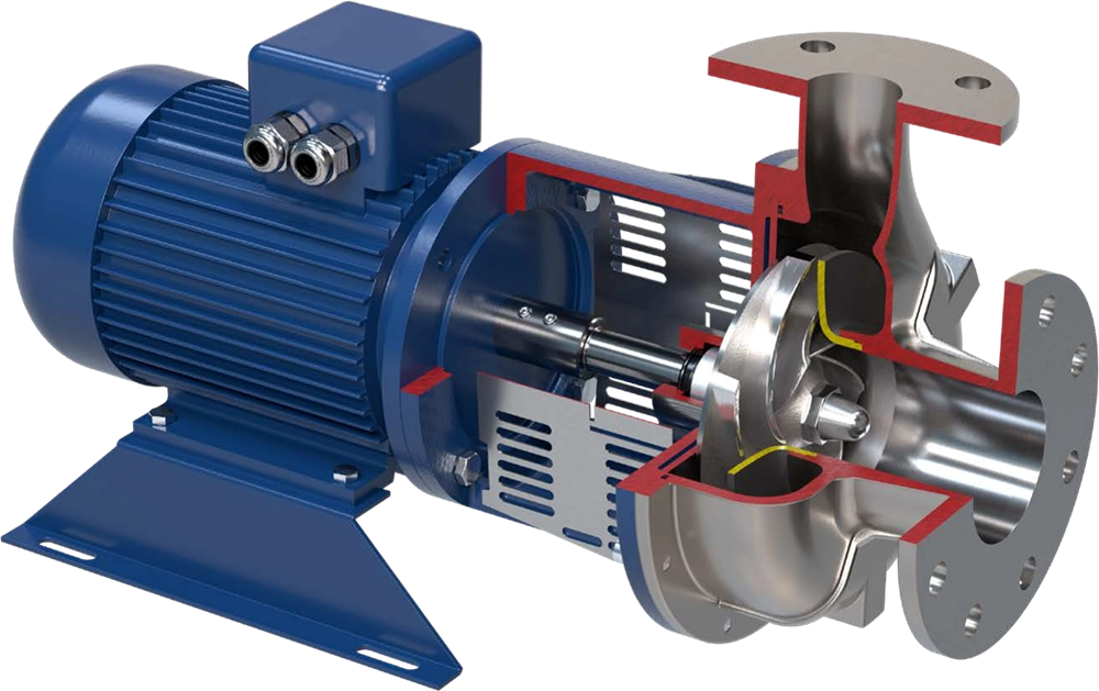 Przemysłowe monoblokowe pompy odśrodkowe z wirnikiem otwartym Salvatore Robuschi HG