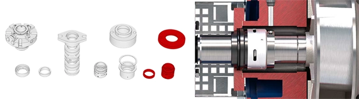 Pojedyncze uszczelnienie mechaniczne w pompach wirowych Salvatore Robuschi.
