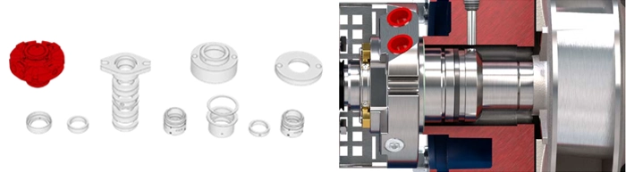 Uszczelnienie kartridżowe w pompach wirowych Salvatore Robuschi.