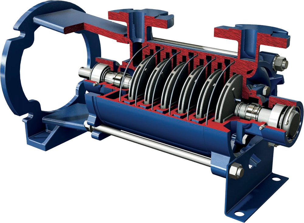Przemysłowe wielostopniowe pompy odśrodkowe z wirnikiem zamkniętym Salvatore Robuschi TS