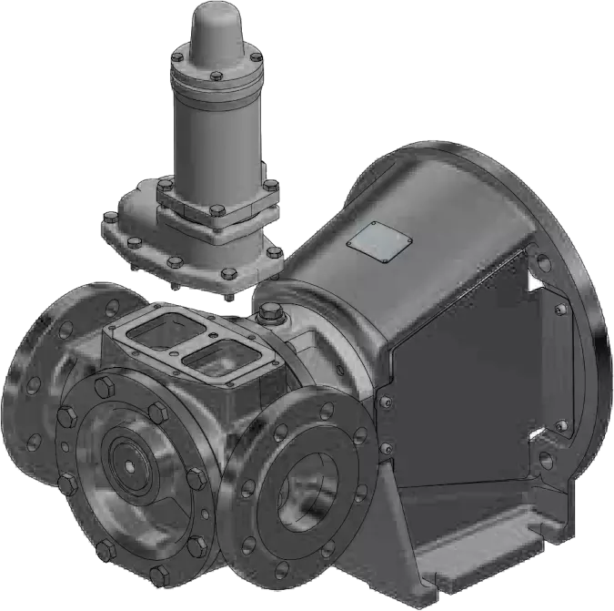 Zawór przelewowy montowany w pompach zębatych SPX Johnson TG Bloc.