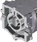 Płaszcz grzewczy wokół uszczelnienia wału w pompach zębatych SPX Johnson TGGM.