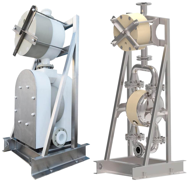 T800+DT800 & T820+DT820: built on one support frame with footprint reduced to less than 0,6 m2!