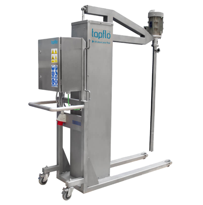 HVS Flexi system designed to unload both drums and IBC containers